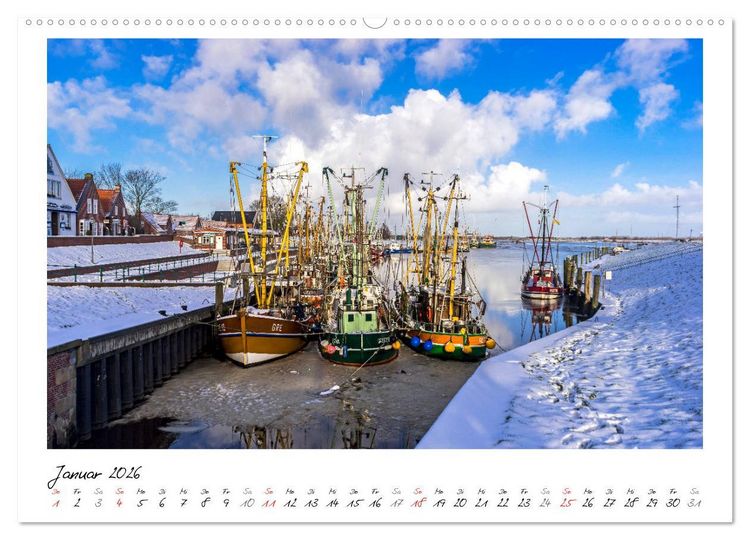Produktbild: Fischerdorf Greetsiel (hochwertiger Premium Wandkalender 2026 DIN A2 quer), Kunstdruck in Hochglanz