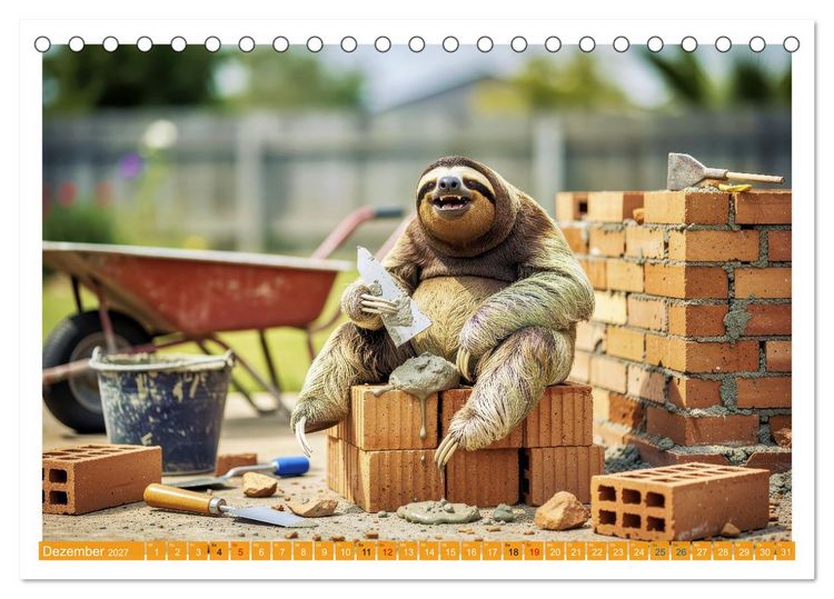 Produktbild: Faultiere im Beruf (Tischkalender 2027 DIN A5 quer), CALVENDO Monatskalender
