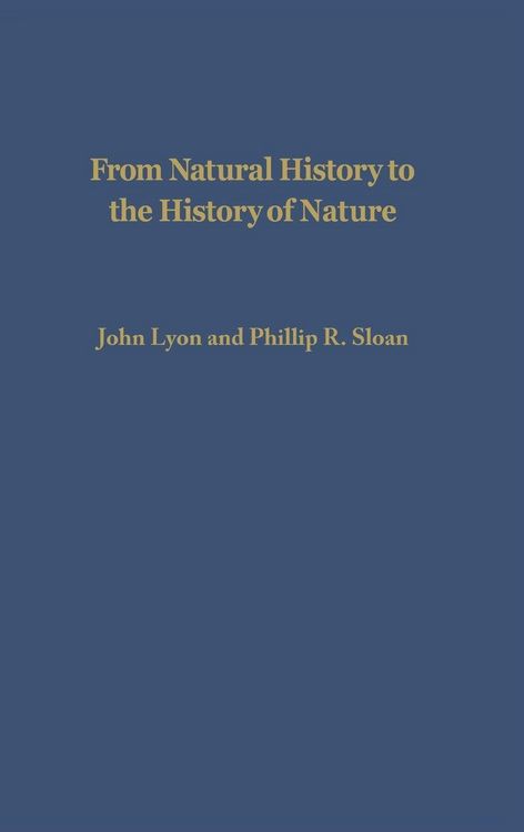 Produktbild: From Natural History to the History of Nature