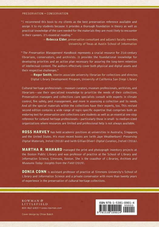 Produktbild: Preservation Management Handbook