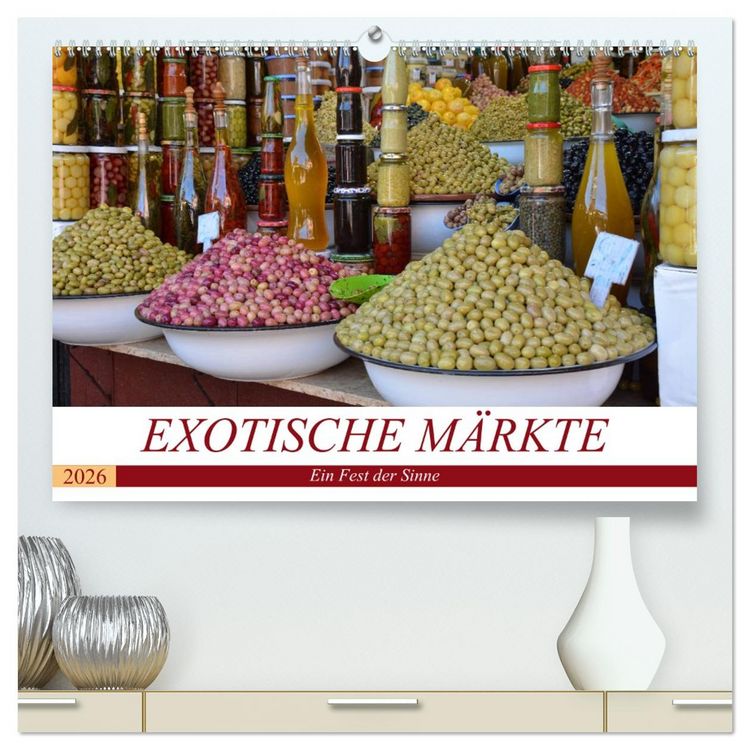 Produktbild: Exotische M&auml;rkte (hochwertiger Premium Wandkalender 2026 DIN A2 quer), Kunstdruck in Hochglanz