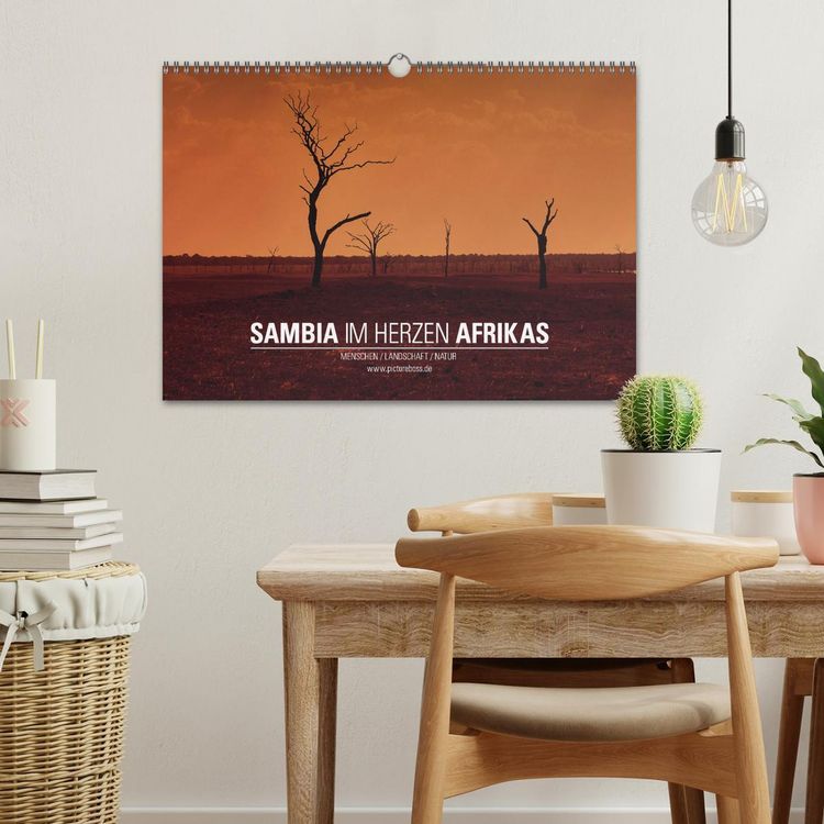 Produktbild: SAMBIA IM HERZEN AFRIKAS (Wandkalender 2026 DIN A3 quer), CALVENDO Monatskalender