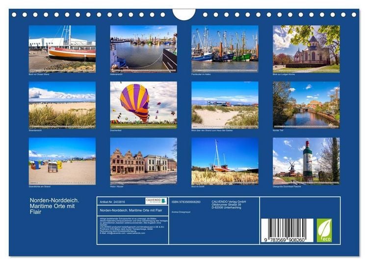Produktbild: Norden-Norddeich. Maritime Orte mit Flair (Wandkalender 2027 DIN A4 quer), CALVENDO Monatskalender