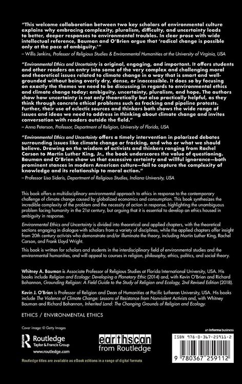 Produktbild: Environmental Ethics and Uncertainty