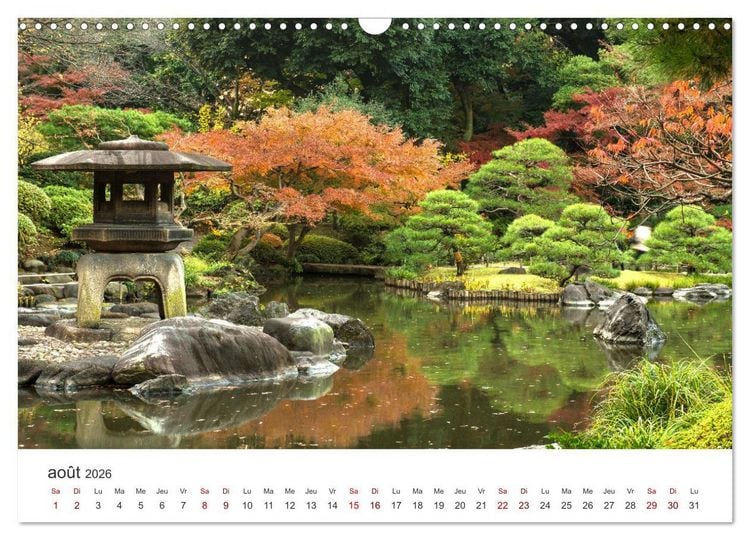Produktbild: Jardiner au Japon (Calendrier mural 2026 DIN A3 vertical), CALVENDO calendrier mensuel