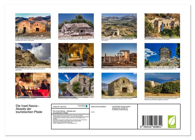 Produktbild: Die Insel Naxos - Abseits der touristischen Pfade (Wandkalender 2026 DIN A4 quer), CALVENDO Monatskalender