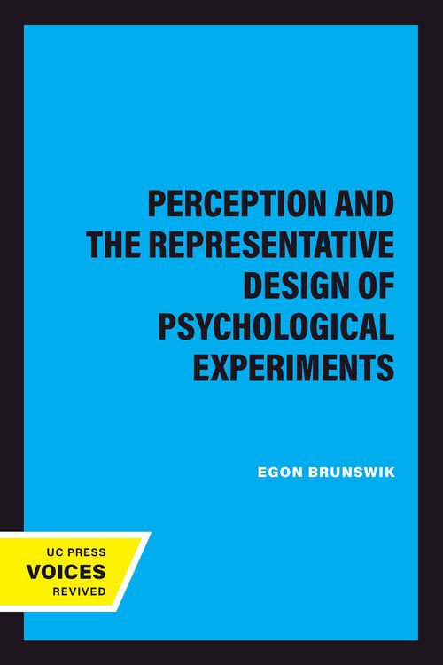 Produktbild: Perception and the Representative Design of Psychological Experiments