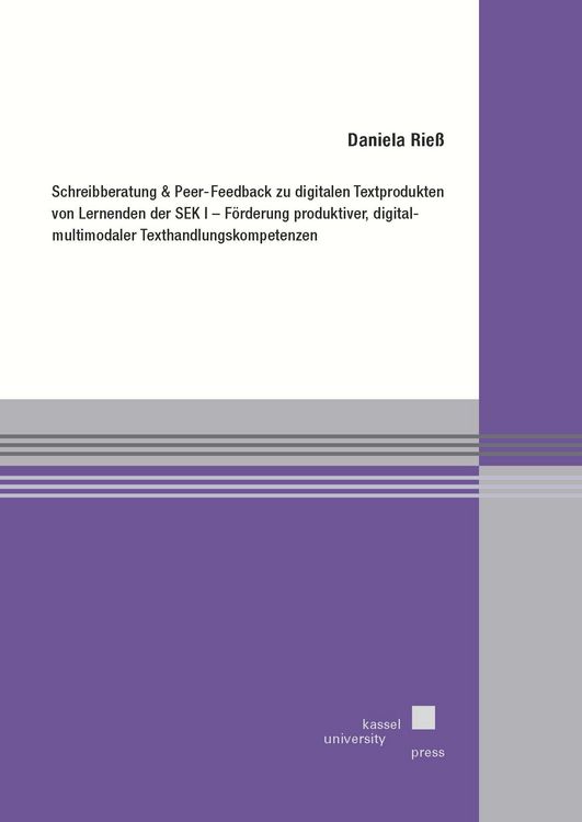 Produktbild: Schreibberatung und Peer-Feedback zu digitalen Textprodukten von Lernenden der SEK I