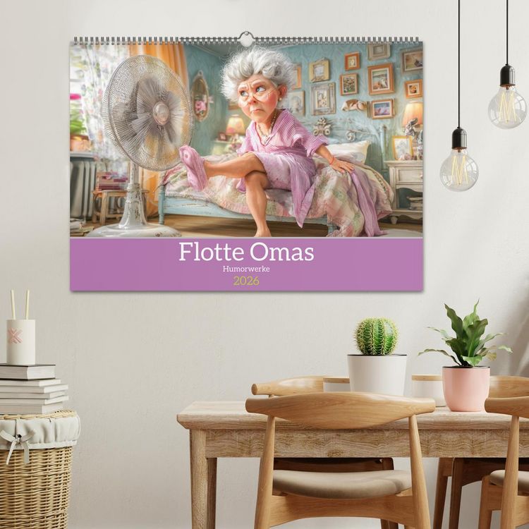Produktbild: Flotte Omas - Humorwerke (Wandkalender 2026 DIN A2 quer), CALVENDO Monatskalender