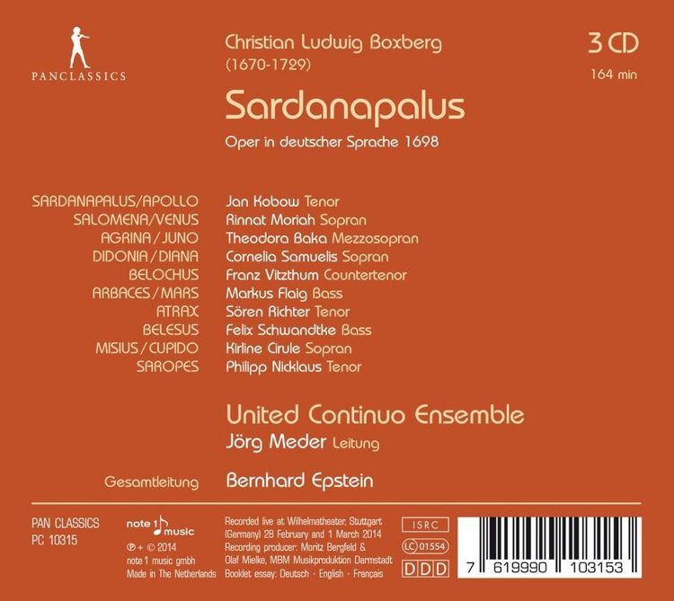Produktbild: Christian Ludwig Boxberg: Sardanapalus
