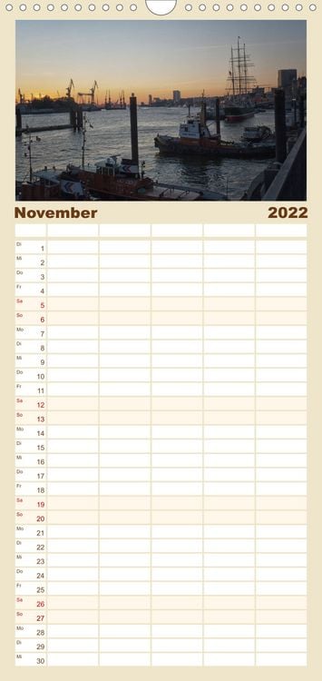 Produktbild: Hamburg - Familienplaner hoch (Wandkalender 2022 , 21 cm x 45 cm, hoch)
