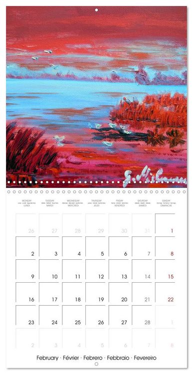 Produktbild: Mer en peinture (Calendrier mural carr&eacute; 2026 30x30 cm) Calendrier double avec une page pour vos prises de notes
