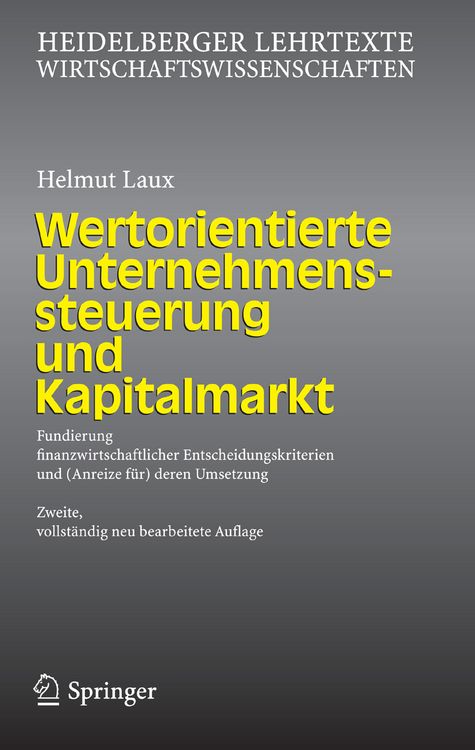 Produktbild: Wertorientierte Unternehmenssteuerung und Kapitalmarkt