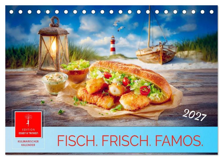 Produktbild: Fisch. Frisch. Famos. (Tischkalender 2027 DIN A5 quer), CALVENDO Monatskalender