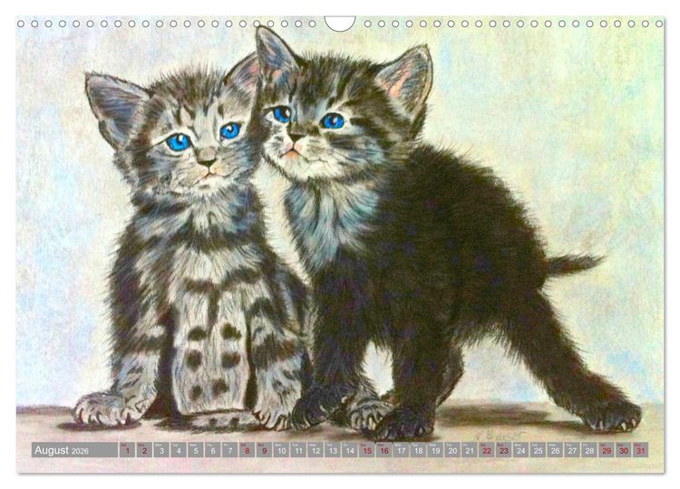 Produktbild: Beautiful cat portraits (Wall Calendar 2026 DIN A3 landscape), CALVENDO 12 Month Wall Calendar