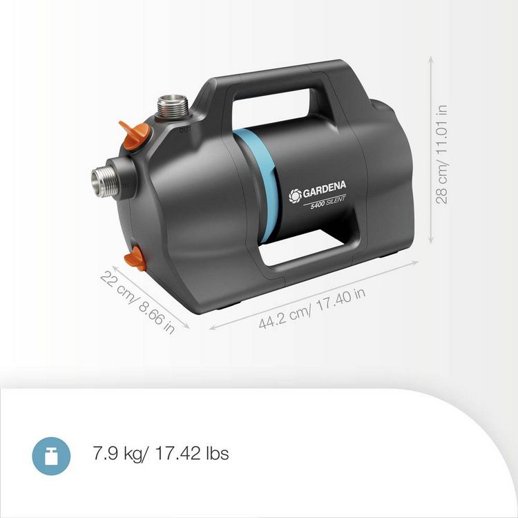 Produktbild: GARDENA Gartenpumpe 5400 Silent Gartenpumpe 5.400 l/h 43m