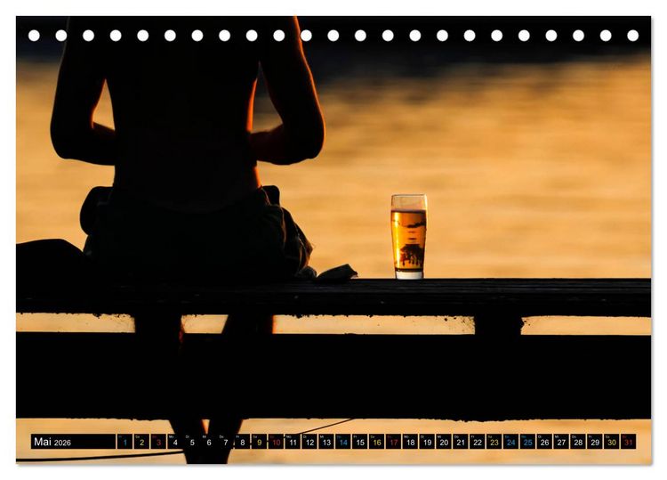 Produktbild: Biergenuss zu jeder Jahreszeit (Tischkalender 2026 DIN A5 quer), CALVENDO Monatskalender