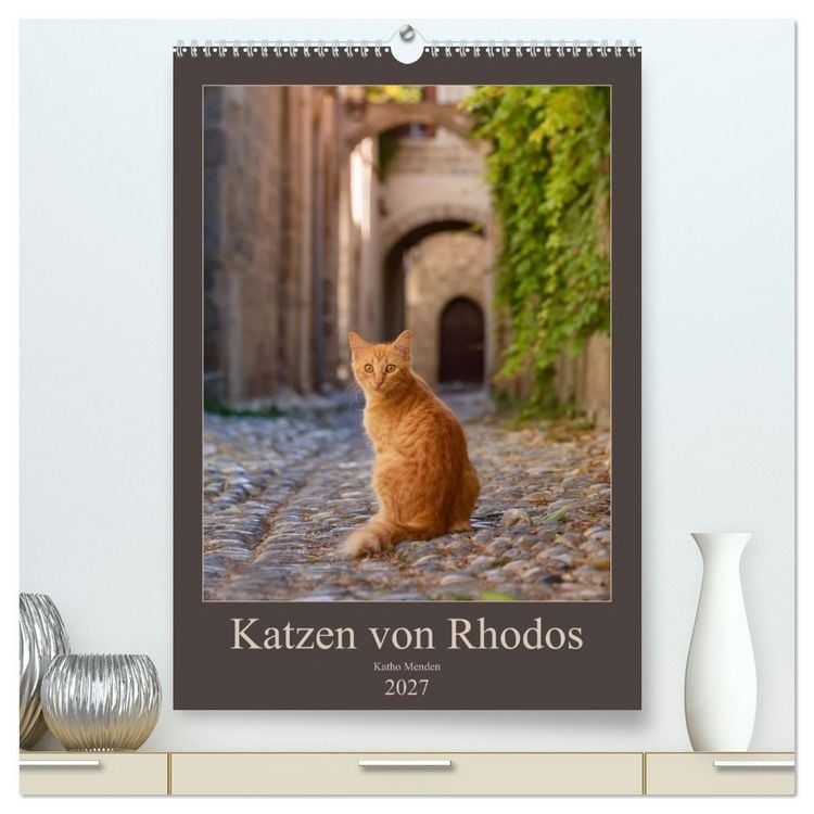 Produktbild: Katzen von Rhodos (hochwertiger Premium Wandkalender 2027 DIN A2 hoch), Kunstdruck in Hochglanz
