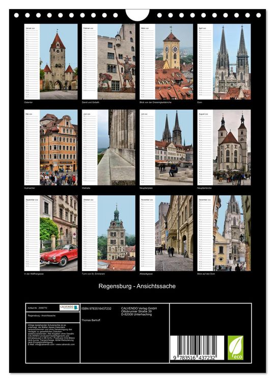 Produktbild: Regensburg - Ansichtssache (Wandkalender 2026 DIN A4 hoch), CALVENDO Monatskalender