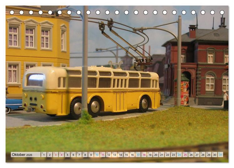 Produktbild: Trolley-Bus H0 (Tischkalender 2026 DIN A5 quer), CALVENDO Monatskalender