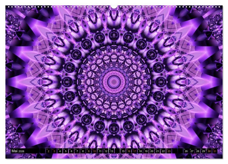 Produktbild: Energie - Mandalas, Spiritualit&auml;t durch die Farbe Lila (hochwertiger Premium Wandkalender 2026 DIN A2 quer), Kunstdruck in Hochglanz