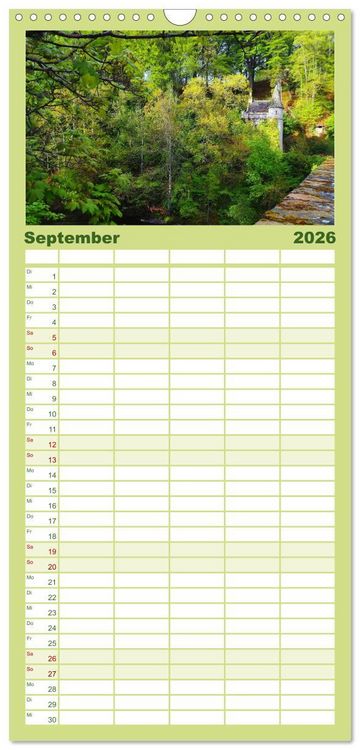 Produktbild: Familienplaner 2026 - Schottlands Burgen und Ruinen mit 5 Spalten (Wandkalender, 21 x 45 cm) CALVENDO