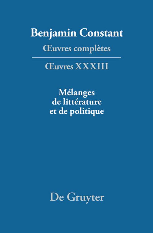 Produktbild: M&eacute;langes de litt&eacute;rature et de politique