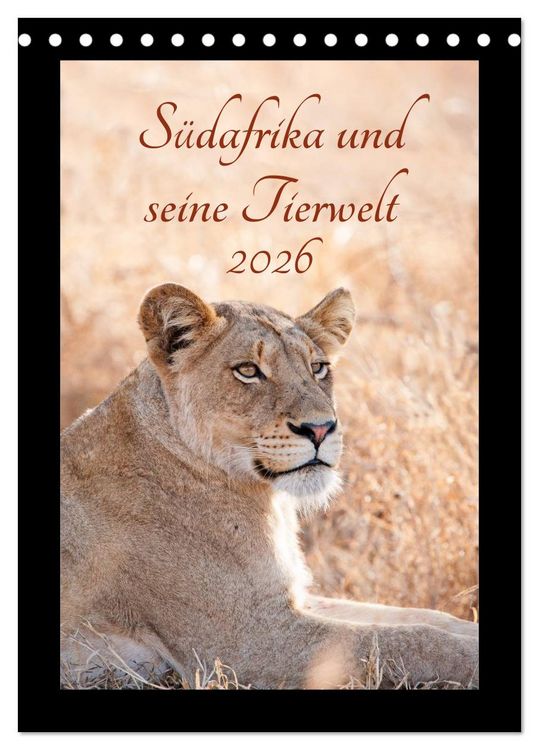 Produktbild: S&uuml;dafrika und seine Tierwelt (Tischkalender 2026 DIN A5 hoch), CALVENDO Monatskalender