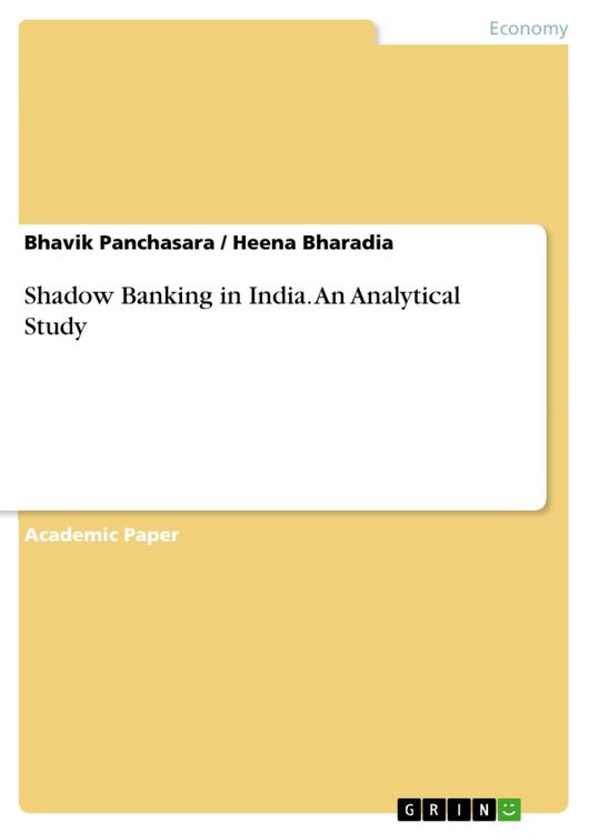 Produktbild: Shadow Banking in India. An Analytical Study