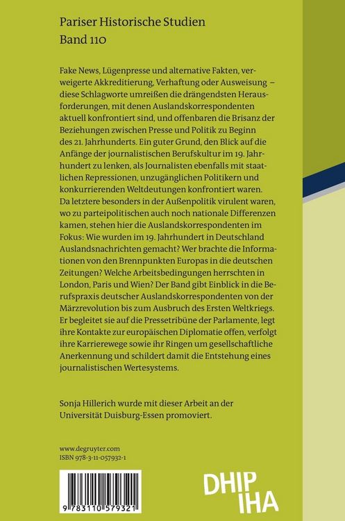 Produktbild: Deutsche Auslandskorrespondenten im 19. Jahrhundert