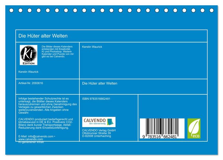 Produktbild: Die H&uuml;ter alter Welten (Tischkalender 2026 DIN A5 quer), CALVENDO Monatskalender