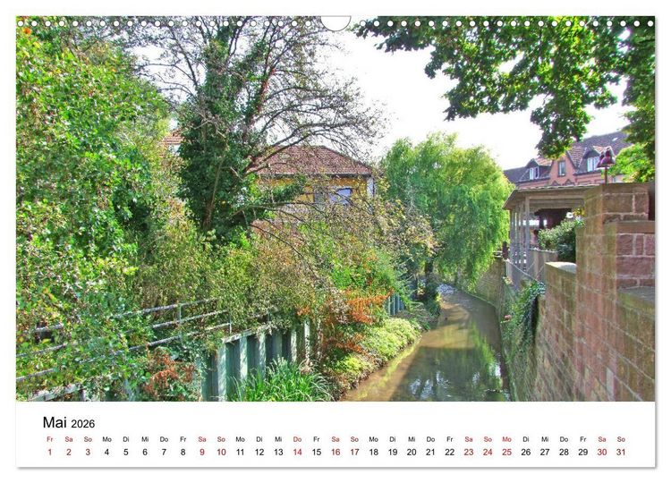 Produktbild: Wiesloch - Spaziergang durch die Altstadt (Wandkalender 2026 DIN A3 quer), CALVENDO Monatskalender