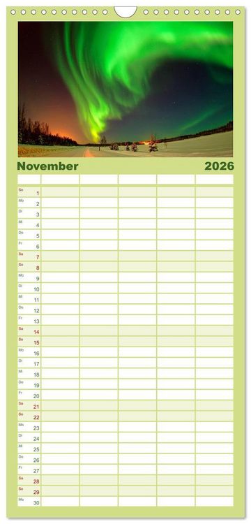 Produktbild: Familienplaner 2026 - Gewaltige Natur - bedrohlich und sch&ouml;n mit 5 Spalten (Wandkalender, 21 x 45 cm) CALVENDO