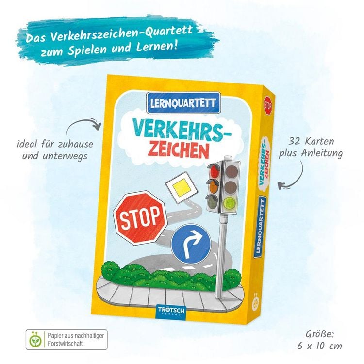 Produktbild: Tr&ouml;tsch Lernquartett Verkehrszeichen