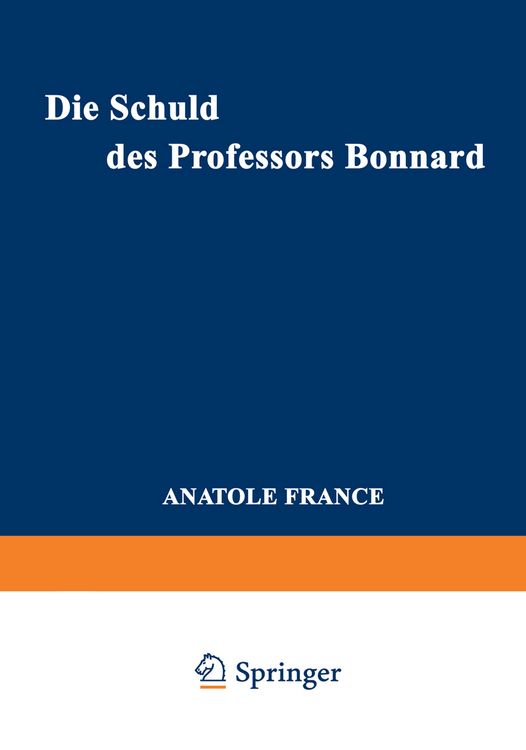 Produktbild: Die Schuld des Professors Bonnard