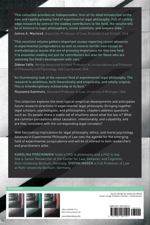 Produktbild: Advances in Experimental Philosophy of Law