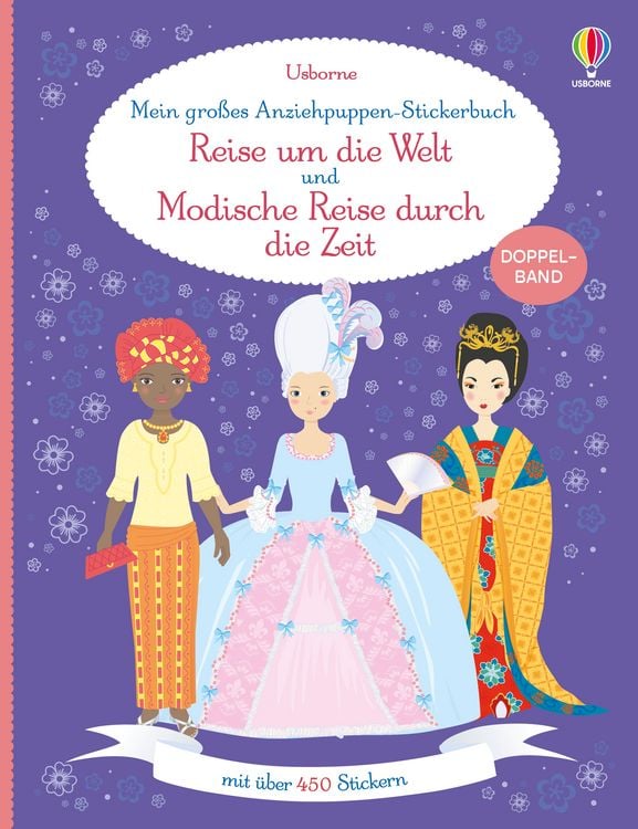 Produktbild: Mein gro&szlig;es Anziehpuppen-Stickerbuch: Reise um die Welt und Modische Reise durch die Zeit