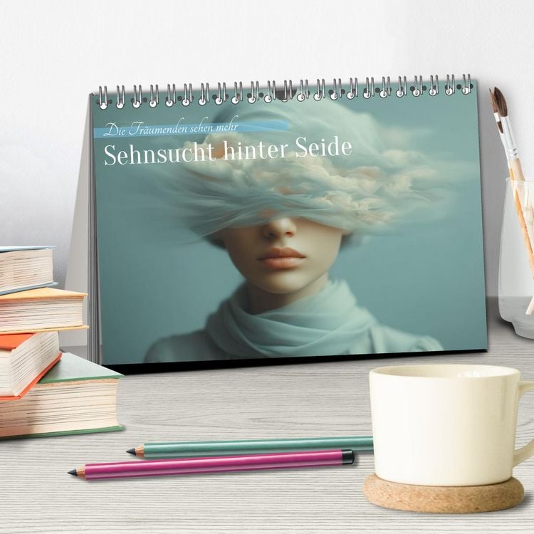 Produktbild: Sehnsucht hinter Seide (Tischkalender 2026 DIN A5 quer), CALVENDO Monatskalender