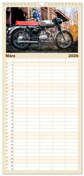 Produktbild: Familienplaner 2026 - Z&uuml;ndapp-Tr&auml;ume mit 5 Spalten (Wandkalender, 21 x 45 cm) CALVENDO