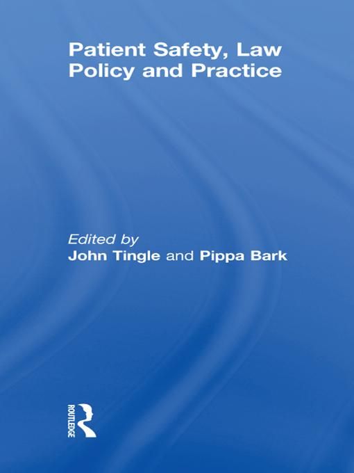 Produktbild: Patient Safety, Law Policy and Practice