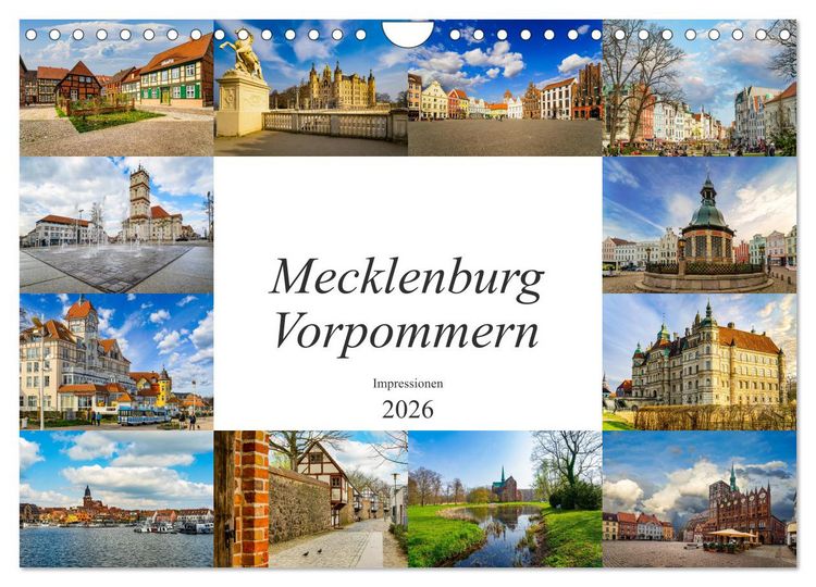 Produktbild: Mecklenburg Vorpommern Impressionen (Wandkalender 2026 DIN A4 quer), CALVENDO Monatskalender