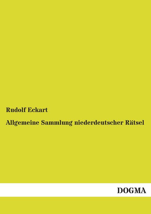 Produktbild: Allgemeine Sammlung niederdeutscher R&auml;tsel