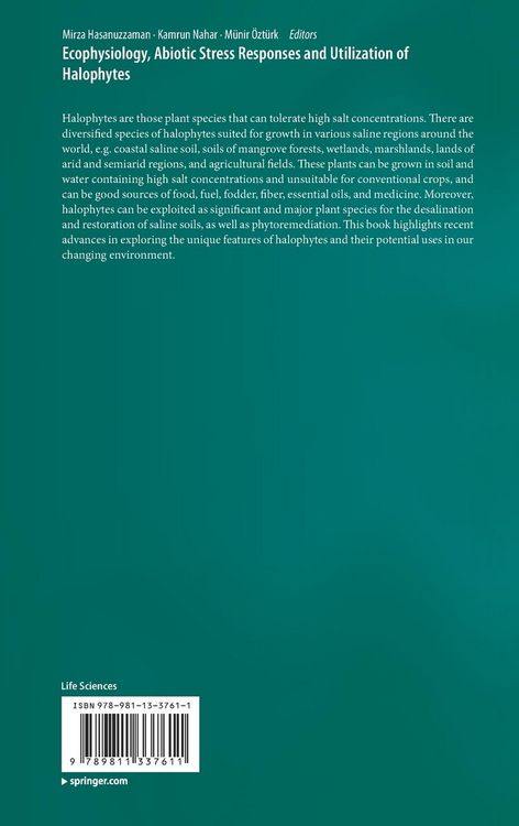 Produktbild: Ecophysiology, Abiotic Stress Responses and Utilization of Halophytes