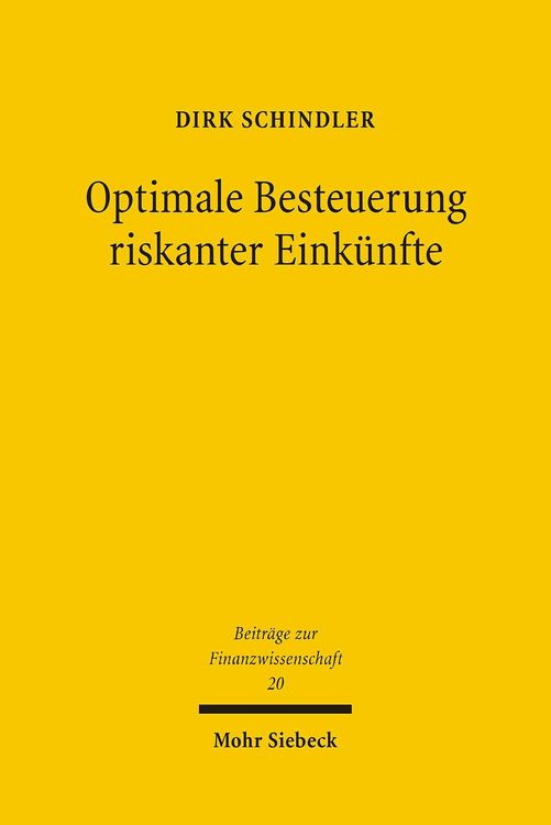 Produktbild: Optimale Besteuerung riskanter Eink&uuml;nfte