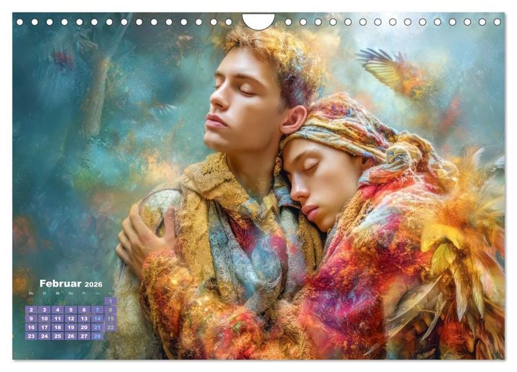 Produktbild: Zeichen der Liebe &ndash; Malerische Fantasiewerke (Wandkalender 2026 DIN A4 quer), CALVENDO Monatskalender