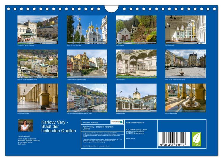 Produktbild: Karlovy Vary - Stadt der heilenden Quellen (Wandkalender 2026 DIN A4 quer), CALVENDO Monatskalender