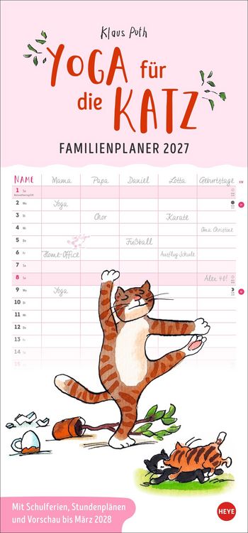 Produktbild: Puth Yoga f&uuml;r die Katz Familienplaner 2027
