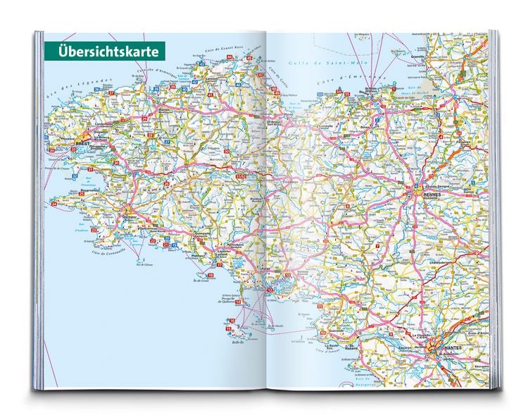 Produktbild: KOMPASS Wanderf&uuml;hrer Bretagne, vom Mont-Saint-Michel bis Saint-Nazaire, 55 Touren mit Extra-Tourenkarte
