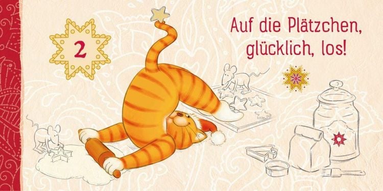 Produktbild: Klitzekleiner Adventskalender mit der Om-Katze