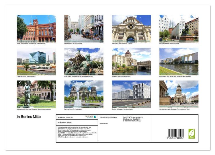 Produktbild: In Berlins Mitte (hochwertiger Premium Wandkalender 2026 DIN A2 quer), Kunstdruck in Hochglanz